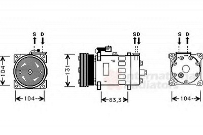VAN WEZEL 0200k156 -  Компрессор, кондиционер
